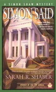 Simon said : a Professor Simon Shaw mystery Book cover