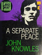 A separate peace : a novel  Cover Image