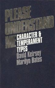 Please understand me : character & temperament types  Cover Image